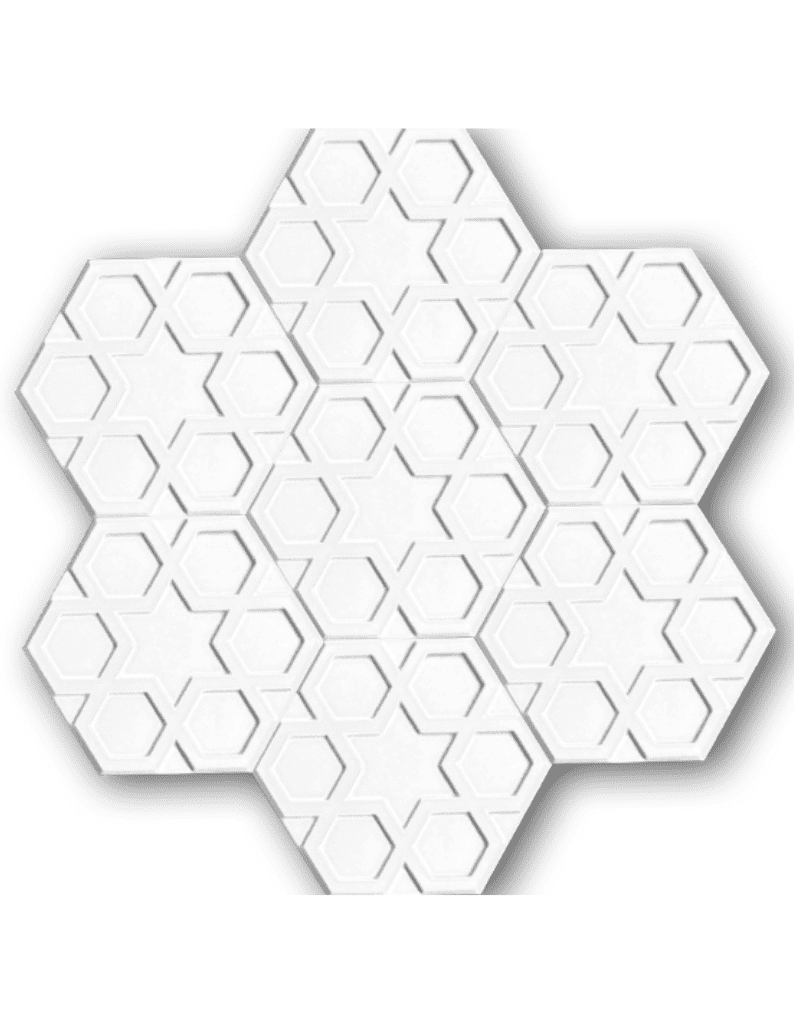 Altıgen Seramik Çini Karo 15x17 -48,  Altıgen  Kütahya Çini Seramik, İznik Çini, Altıgen İznik Seramik Hexagon Tiles White, Hexagon Tiles, Hexagon Seramik, Türk Hamam Seramikleri,